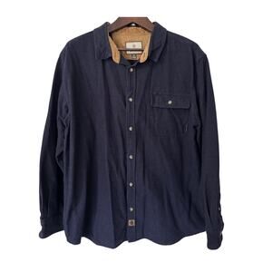 Legendary Whitetails Navy Blue Flannel Long Sleeve‎ Button Down Shirt Size 2XL
